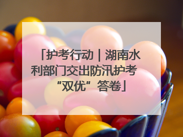 护考行动｜湖南水利部门交出防汛护考“双优”答卷