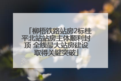 柳梧铁路站房2标桂平北站站房主体顺利封顶 全线最大站房建设取得关键突破