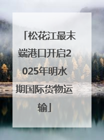 松花江最末端港口开启2025年明水期国际货物运输