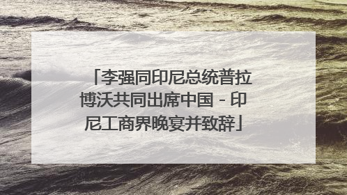李强同印尼总统普拉博沃共同出席中国－印尼工商界晚宴并致辞