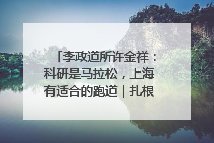 李政道所许金祥：科研是马拉松，上海有适合的跑道｜扎根上海，从0到1