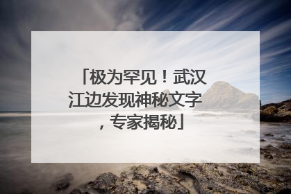 极为罕见！武汉江边发现神秘文字，专家揭秘
