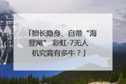 擅长隐身、自带“海狸尾” 彩虹-7无人机究竟有多牛？
