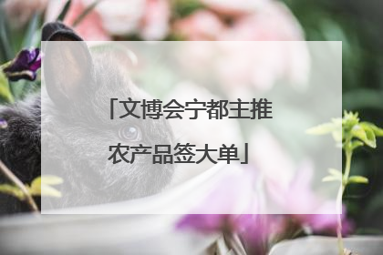 文博会宁都主推农产品签大单