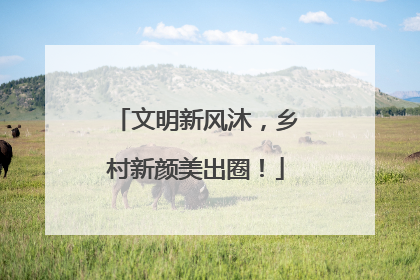 文明新风沐，乡村新颜美出圈！