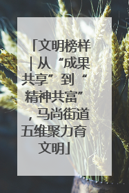 文明榜样｜从“成果共享”到“精神共富”，马尚街道五维聚力育文明