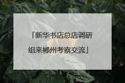 新华书店总店调研组来郴州考察交流