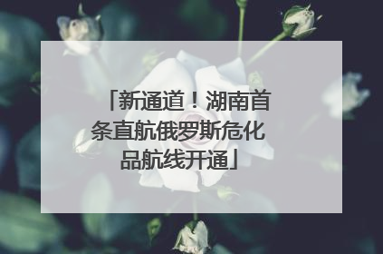 新通道！湖南首条直航俄罗斯危化品航线开通