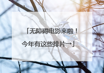 无障碍电影来啦！今年有这些排片→