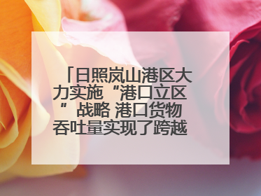 日照岚山港区大力实施“港口立区”战略 港口货物吞吐量实现了跨越式增长