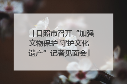 日照市召开“加强文物保护 守护文化遗产”记者见面会
