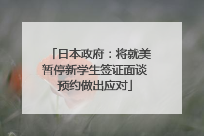 日本政府：将就美暂停新学生签证面谈预约做出应对