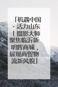 机遇中国・活力山东丨摄影大师聚焦临沂新明辉商城，展现商贸物流新风貌