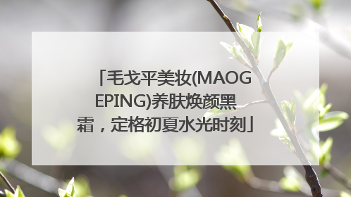毛戈平美妆(MAOGEPING)养肤焕颜黑霜，定格初夏水光时刻