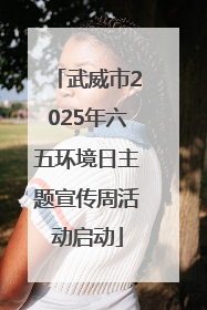 武威市2025年六五环境日主题宣传周活动启动