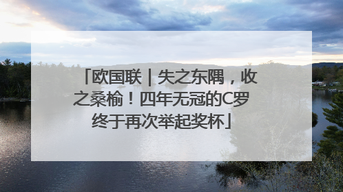 欧国联｜失之东隅，收之桑榆！四年无冠的C罗终于再次举起奖杯