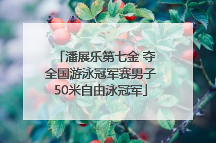 潘展乐第七金 夺全国游泳冠军赛男子50米自由泳冠军
