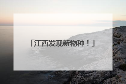 江西发现新物种！