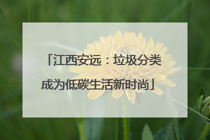 江西安远：垃圾分类成为低碳生活新时尚