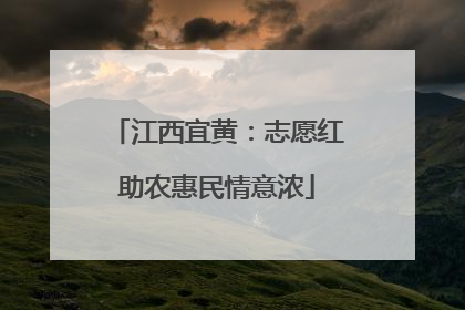 江西宜黄：志愿红助农惠民情意浓