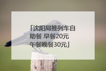 沈阳局推列车自助餐 早餐20元午餐晚餐30元