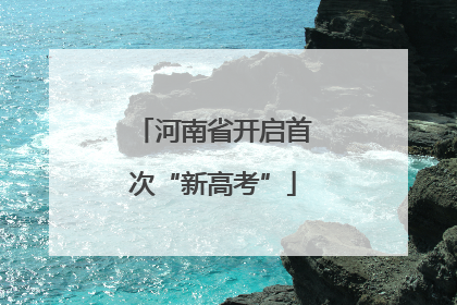 河南省开启首次“新高考”
