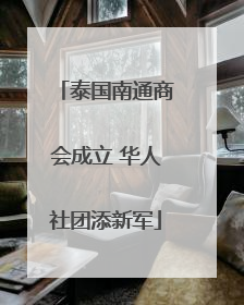 泰国南通商会成立 华人社团添新军