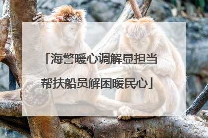 海警暖心调解显担当 帮扶船员解困暖民心