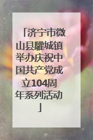 济宁市微山县驩城镇举办庆祝中国共产党成立104周年系列活动