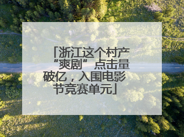 浙江这个村产“爽剧”点击量破亿，入围电影节竞赛单元