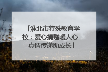 淮北市特殊教育学校：爱心捐赠暖人心 真情传递助成长