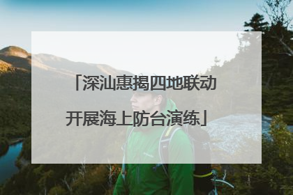 深汕惠揭四地联动开展海上防台演练