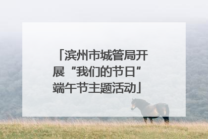 滨州市城管局开展“我们的节日”端午节主题活动