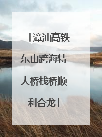 漳汕高铁东山跨海特大桥栈桥顺利合龙