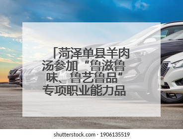 菏泽单县羊肉汤参加“鲁滋鲁味、鲁艺鲁品”专项职业能力品牌展示活动