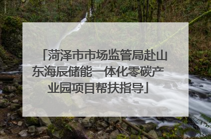 菏泽市市场监管局赴山东海辰储能一体化零碳产业园项目帮扶指导