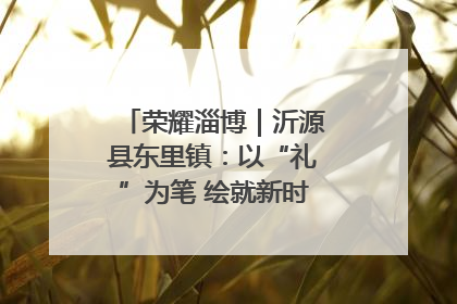 荣耀淄博｜沂源县东里镇：以“礼”为笔 绘就新时代乡风文明画卷