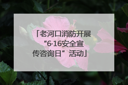 老河口消防开展“6·16安全宣传咨询日”活动