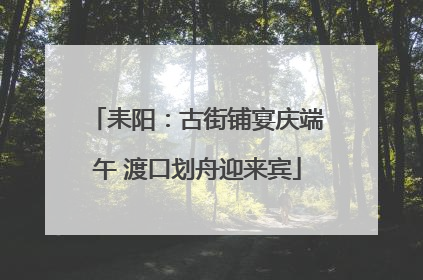 耒阳：古街铺宴庆端午 渡口划舟迎来宾