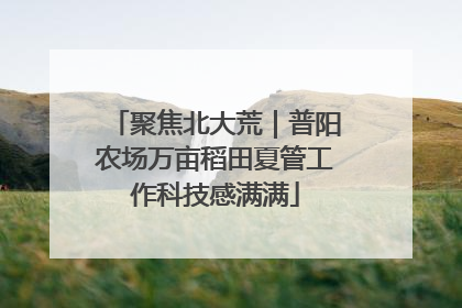 聚焦北大荒｜普阳农场万亩稻田夏管工作科技感满满