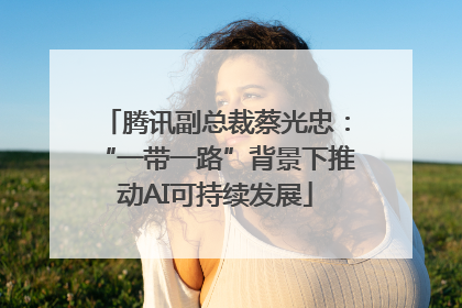 腾讯副总裁蔡光忠：“一带一路”背景下推动AI可持续发展