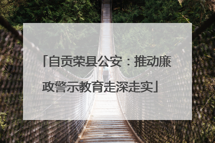 自贡荣县公安：推动廉政警示教育走深走实