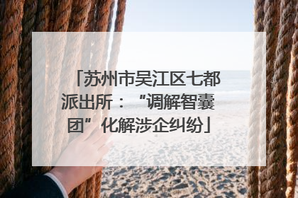 苏州市吴江区七都派出所：“调解智囊团”化解涉企纠纷