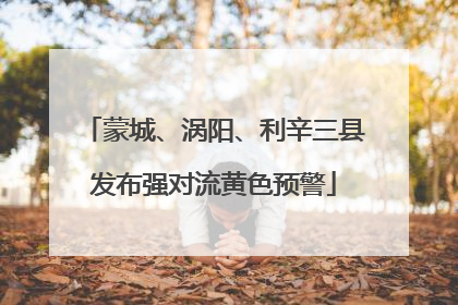 蒙城、涡阳、利辛三县发布强对流黄色预警