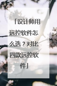 设计师用远控软件怎么选？对比四款远控软件