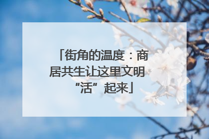 街角的温度：商居共生让这里文明“活”起来