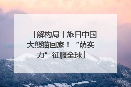 解构局丨旅日中国大熊猫回家！“萌实力”征服全球