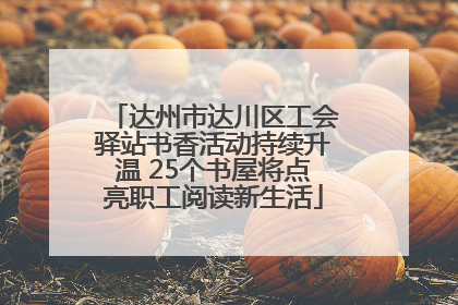 达州市达川区工会驿站书香活动持续升温 25个书屋将点亮职工阅读新生活