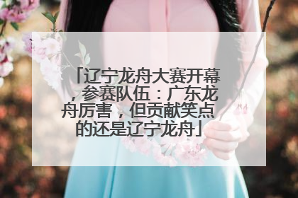 辽宁龙舟大赛开幕，参赛队伍：广东龙舟厉害，但贡献笑点的还是辽宁龙舟