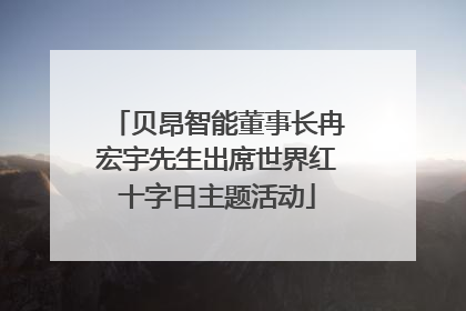 贝昂智能董事长冉宏宇先生出席世界红十字日主题活动